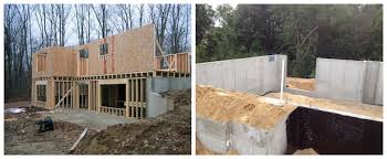 Foundation steps are used when a house is built on a steep or shallow hillside. Frame Or Concrete Rear Wall On Walkout Basement
