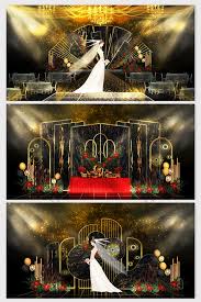 The world stood at its most creative precipice of all. Modern Fashion Beautiful And Cool Black Gold Wedding Effect Picture Decors 3d Models Psd Free Download Pikbest