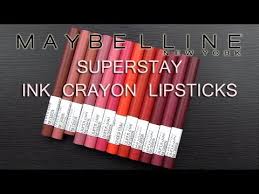 Maybelline Superstay Lip Crayons Lip Swatches Review