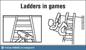 Ladders In Games Video Game Logic Video Games Funny Funny Games