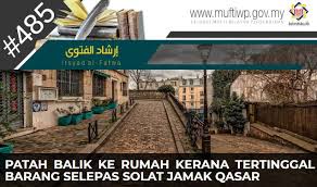 Solat yang boleh di jamakkan ialah solat zohor dengan asar dan maghrib dan isyak. Pejabat Mufti Wilayah Persekutuan Admin Irsyad Al Fatwa Siri Ke 485 Patah Balik Ke Rumah Kerana Tertinggal Barang Selepas Solat Jamak Qasar Soalan Assalamualaikum Wrm Wbt Saya Bermusafir Ke Kuala Lumpur Dari Rumah