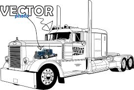 Peterbilt 379 Truck Clipart Clipart Kid Truck Coloring Pages Custom Peterbilt Peterbilt Trucks