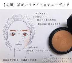 顔型別 イラストで分かる 小顔になれる補正テクニック hair シェーディング ハイライト アイメイク ハイライト メイク