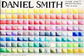 Daniel Smith Extra Fine Watercolors Color Chart Color