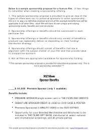 Maybe you would like to learn more about one of these? Sample Movie Sponsorship Proposal Template Download Printable Pdf Templateroller