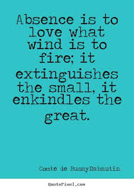 Absence Is To Love What Wind Is To Fire Bussy Rabutin Wise Words Quotes Inspirational Words Encouragement Quotes