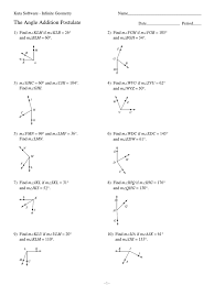 Angle addition postulate worksheets gooddealvn com. The Angle Addition Postulate Klm Klb 26 Blm 60 Fgh Fgb 105 Bgh 54 Geometry Space