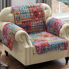 This Paisley Slipcover Feathers Colorful Floral Motifs Which Are Organic Patterns In The Furniture Protec Slipcovers Furniture Slipcovers Slipcovers For Chairs