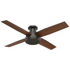 52 Dempsey Low Profile 4 Blade Ceiling Fan With Remote Ceiling Fan Ceiling Fan With Light Bronze Ceiling Fan