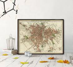 Sao Paulo Map Antique Map Vintage Map Of Sao Paulo Etsy Antique Maps Vintage Vintage Map Antique Map