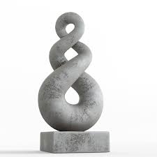 White or black marble or granite 2) color: Modern Decorative Abstract Stone Art Sculpture 01 Flippednormals