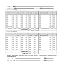 Sample Biweekly Timesheet Calculator 9 Documents In Word