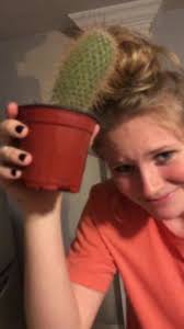 That prick #prickedbyacactus #stuckinmyhair #ValsFunnyMoments