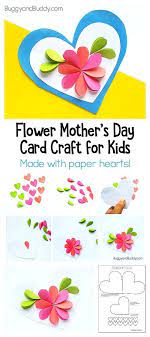 Diy Mother S Day Card Craft For Kid Kids Homemade Mother S Day Card Using Just Paper Hearts Grea Easy Mother S Day Crafts Mother S Day Diy Mothers Day Crafts