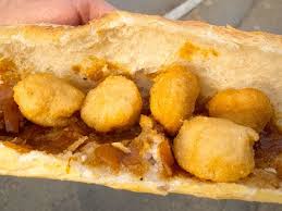 A Sandwich Of Accara From A Street Stall In Dakar Senegal Senegal Senegalesefood Westafrica Africatrip Africatravel Food Eat Food Therapy