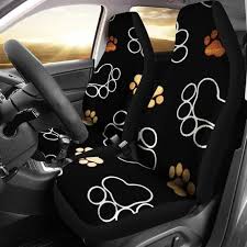 Does Your Best Friend Walk All Over You Do They Love To Go For A Ride In The Car Then This Black And Tan Paw Prin Carseat Cover Car Seat Cover