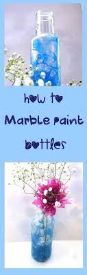 How To Marble Paint Glass Bottles Cheer And Cherry Painted Glass Bottles Painting Glass Jars Glass Bottles