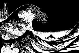 Shop japanese wave designs in fabric, wallpaper and home decor. Great Wave Monochrome Millions Of Unique Designs By Independent Artists Find You In 2021 Black And White Aesthetic Black And White Posters Black Aesthetic Wallpaper