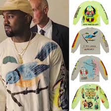 On the front, it says i feel ghosts with a clever kanye adaptation of the rolls royce logo on the left sleeve. Qoo10 Kanye West Kids See Ghosts Graffiti Men Sweatshirts Crewneck Hoodie Hi Men S Clothing
