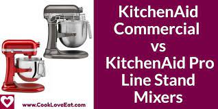 Artisan stand mixer weigh in this is the classic mixer that hasn't really changed in appearance for decades, and is trusted by many cooks and bakers for professional 600 series weigh in any time a product is bold enough to put the word professional in its name, it is taking on the burden of having. Kitchenaid Commercial Vs Kitchenaid Pro Line Stand Mixers Differences
