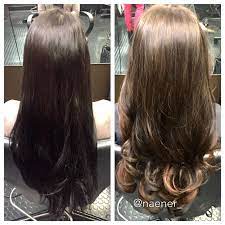 Instagram Naener Before And After Box Dyed Hair To Baby Lights Ombre Natural Ash Brown Hair Light Ash Brown Hair Balayage Brunette Natural Ash Brown Hair