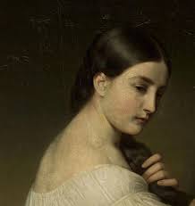 Woman in a White Dress Female Figure Portrait
