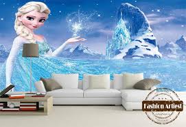 ورق حائط مخصص للأطفال البنات مصنوع من الرسوم المتحركة جدارية على شكل ملكة الثلج إلسا الحيوان أريكة تلفزيون عالمية لغرفة نوم الأطفال خلفية للمقهى Wallpaper World World Wallpaperwallpaper Mural Aliexpress