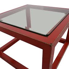 It is perfect for your everyday coffee and it fits to any those pink, red and green accents should clash, but they don't! 90 Off Crate Barrel Crate Barrel Modern Glass Top Red Coffee Table Tables