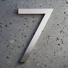 Modern House Number Aluminum Modern Font Number Seven 7 Https Www Amazon Com Dp B005o5cpsq Ref Numeros De Maison Moderne Polices Modernes Numero Maison