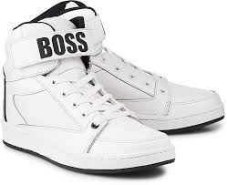 Follow situs web resmi untuk menerima hadiah eksklusif. Hugo Boss High Top Sneaker Weiss Gortz 48331401