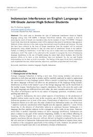 Bab.la tidak bertanggung jawab atas isinya. Pdf Indonesian Interference On English Language In Viii Grade Junior High School Students
