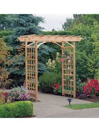 Berkeley Cedar Arbor Adjustable Width Gardeners Com Arche Jardin Entree Du Jardin Tonnelle Jardin