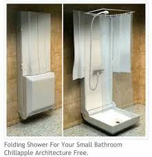 Having a small rv or trailer can make weekend getaways a lot easier. Fold Up Shower Small Showers Small Bathroom Tiny House
