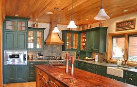 Pictures Of Log Home Kitchens Log Home Kitchens Green Kitchen Cabinets Painting Kitchen Cabinets