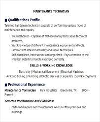 Mechanical maintenance supervisor resume samples. Free 9 Sample Maintenance Technician Resume Templates In Ms Word Pdf