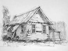 Use two straight lines to connect the side of the barn to the opposite edge of the roof, enclosing the front side of the barn. Image Result For Sketch Barn House Landscape Pencil Drawings Pencil Art Drawings Barn Drawing