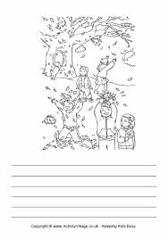 Falling Leaves Story Paper Creative Writing Worksheets Fall Printables Picture Composition