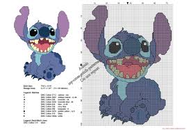 Stitch Smiling From Lilo Stitch Free Cross Stitch Pattern