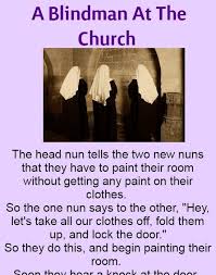 Funny jokes and riddles about family, kids, animals and objects. A Blindman At The Church Funny Story Funny Stories Jokes And Riddles Funny Minion Pictures