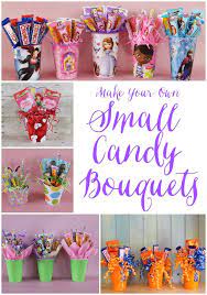 Making Small Candy Bouquets Candy Bouquet Diy Candy Crafts Candy Bouquet