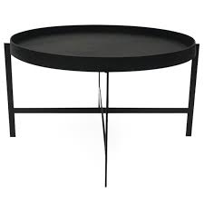 If you want to download a picture in high resolution click here. Ox Denmarq Deck Table 80 Cm Black Leather Wood Black Finnish Design Shop