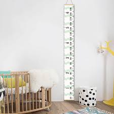 us 12 93 35 off personalized removable canvas growth chart kid height chart wooden wall hanging kids room wall decorative measure height sticker in