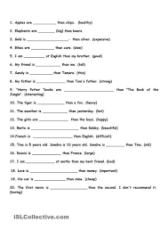 Degrees Of Comparison Worksheets In 2020 Degrees Of Comparison Adjective Worksheet Adjectives