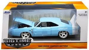 Brand new 1:18 scale diecast car model of 1969 dodge daytona la & orange county dodge dealers cindy lewis car culture limited edition to 1002pc die. 69 Dodge Charger Daytona 1 24 Jada Bigtime Muscle Blue 2016 Now And Then Collectibles