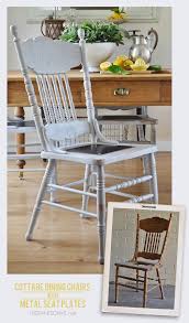 Cottage Dining Chair Before And After Metal Seat From The Painted Hive Cottage Chairs Diy Furniture Diy Chair Makeover