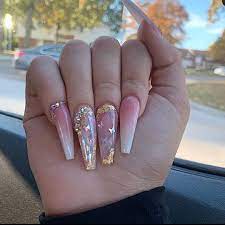Happy New Year Credits Nailsbygabyy L Ombre Acrylic Nails Best Acrylic Nails Long Acrylic Nails Coffin