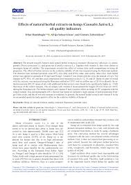 Maybe you would like to learn more about one of these? Pdf Effects Of Natural Herbal Extracts On Hemp Cannabis Sativa L Oil Quality Indicators