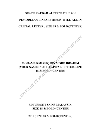 What to include in a creative. Pdf Simple Guideline Thesis Template For Universiti Sains Malaysia 2018