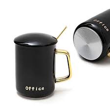 Kript Flat Bottom Ceramic Mug With Aluminum Plate Lid And Spoon Sale Coffee Mugs Shop Buymorecoffee Com Ceramic Mug Coffee Cup Warmer Mugs