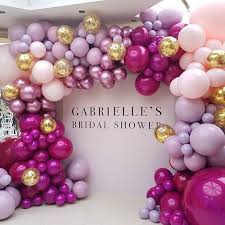 Purple Black And Gold Balloon Arch Purple And Gold Party Balloon Arch Purple Bridal Shower Girl Baby Shower Decorations Wedding Balloons